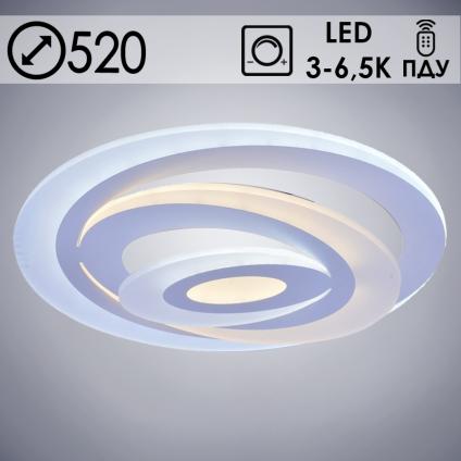 Светильник LI8649/520 WT LED 110W 3000-6500K d520 ПДУ диммер, HN20